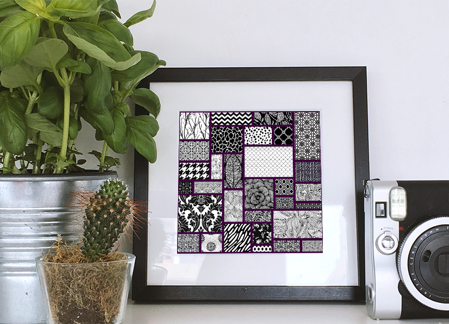 mockup of framed artwork